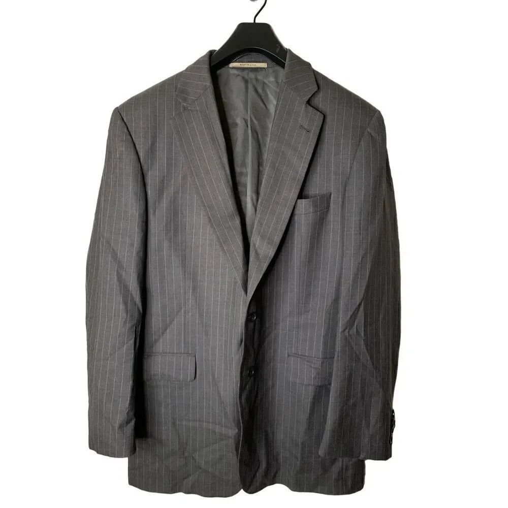 Burberry London wool cashmere blazer suit jacket gray pattern men's size 42L